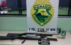Polícia Militar apreende 03 armas de fogo em Nova Prata do Iguaçu