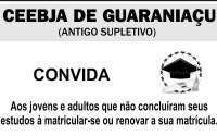 Guaraniaçu - Você jovem ou adulto, termine seus estudos no CEEBJA. Matrículas abertas