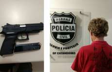 Três Barras - Polícia efetua prisão por porte ilegal de arma