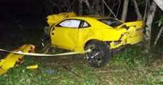 Camaro se envolve em acidente na PR 566, em Itapejara D’ Oeste