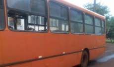 Três Barras - Ônibus escolar é alvo de vândalos