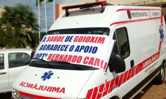 Goioxim - População do município já é atendida por ambulância viabilizada por Bernardo Carli