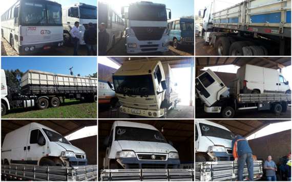 Rio Bonito - Receita Federal doa ônibus, caminhões e van com apoio do deputado Padovani