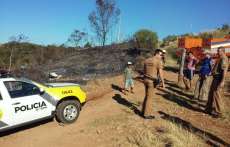 Nova Laranjeiras - Incêndio ambiental mobiliza equipes do Bombeiros e PM