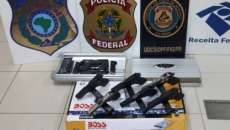 PF apreende 8 pistolas de calibre restrito em fiscalização na BR 277
