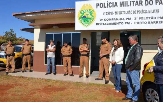Porto Barreiro - Prefeita Marinez realiza entrega oficial da nova viatura para o Destacamento Militar