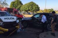 No Paraná, viatura da Rotam atinge BMW durante perseguição a assaltantes