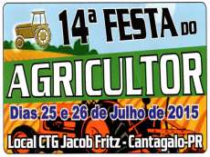 Cantagalo - A 14ª Festa do Agricultor terá dois dias