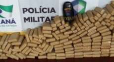 Casal levava 122 quilos de maconha em fundo falso no Paraná
