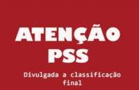 Reserva do Iguaçu - Divulgada a classificação final do PSS 02/2015