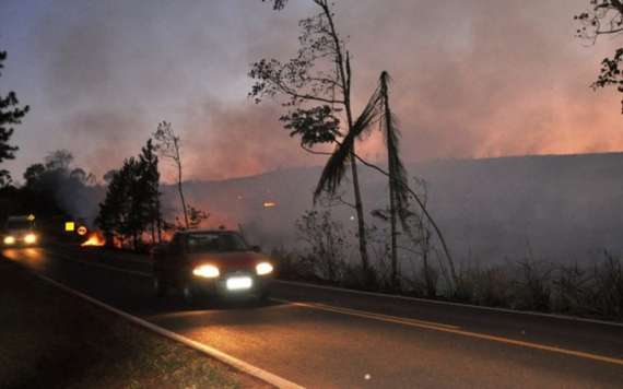 Quedas - Índice de incêndios é grande na região