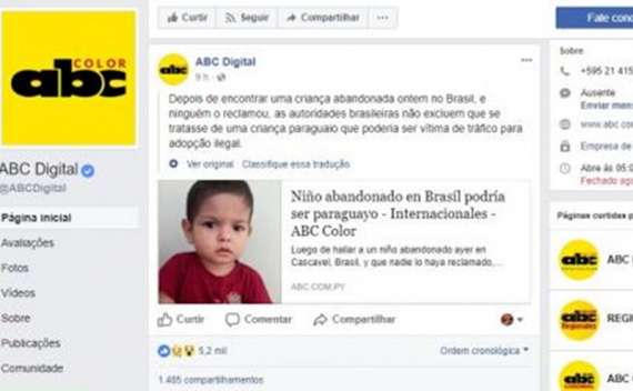 Caso Tráfico de Pessoas: Portal paraguaio faz publicação e internautas 'marcam' suposta mãe