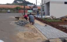 Nova Laranjeiras - Obra de revitalização das calçadas