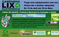 Cantagalo - Cidade realizará campanha de coleta de lixo eletrônico - Saiba Mais