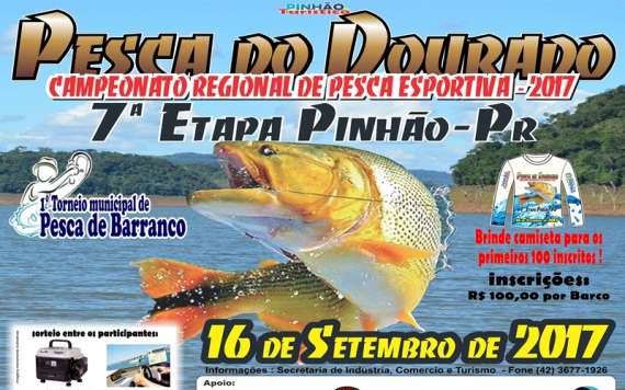 Pinhão - Inscrições abertas para o Campeonato Paranaense Regional de Pesca Esportiva e 1º Torneio Municipal de Pesca de Barranco