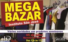 Laranjeiras - Instituto São José realiza bazar na próxima quarta dia 05