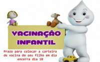 Reserva do Iguaçu - Mães têm até o próximo dia 18 para colocar em dia a carteira de vacinação dos filhos