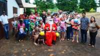 Porto Barreiro - Papai Noel visitou comunidades do município