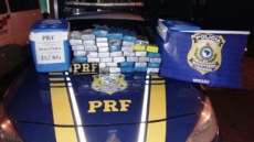 Laranjeiras - PRF apreende 33 kg de maconha em abordagem na BR 277