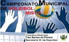 Três Barras - Estão abertas as inscrições para o Campeonato Municipal de Voleibol Misto 2015