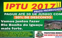 Rio Bonito - Prazo final para pagamento do IPTU é até amanhã dia 30
