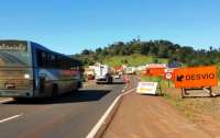 Trânsito na BR-277, em Matelândia, é desviado por causa de obras na pista