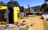 Nova Laranjeiras - Caminhoneiro sofre grave acidente e entra em óbito na BR 373