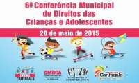 Cantagalo - Dia 20 acontece a VI Conferência Municipal dos Direitos da Criança e do Adolescente