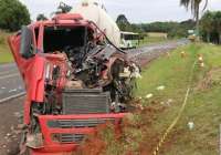 Candói - Colisão entre caminhões mata cascavelense na BR 277