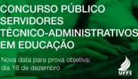 Laranjeiras - Alterada data da prova objetiva do concurso público para técnicos-administrativos da UFFS