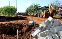 Laranjeiras - Começa construção de calçamento na área do núcleo habitacional no bairro São Miguel