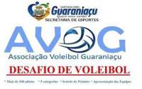 Guaraniaçu - Neste sábado tem Desafio de Voleibol