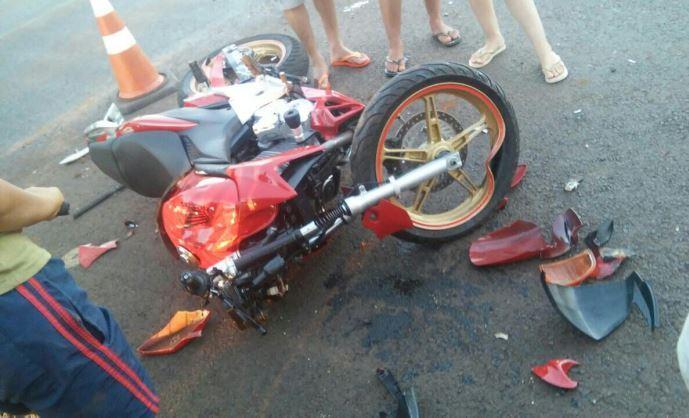 Cantagalo - Acidente na 277 deixa motociclista ferido