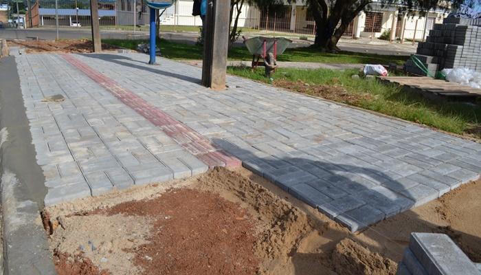 Pinhão - Praça do Escoteiro passa por reformas e obras seguem em ritmo acelerado