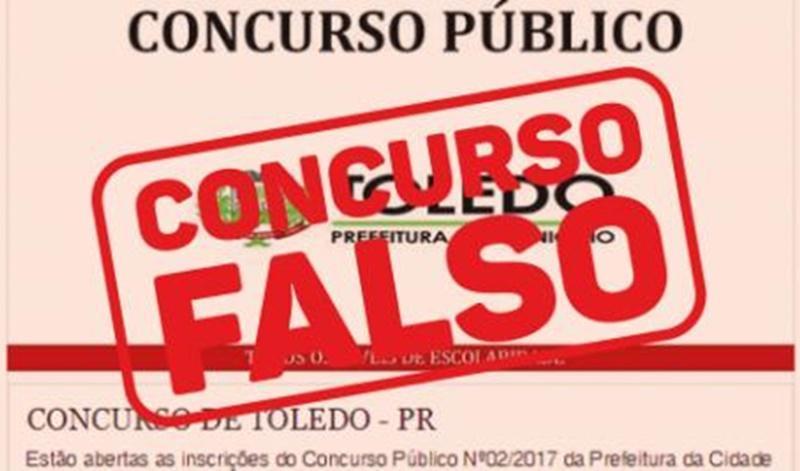 Atenção: prefeitura de Toledo alerta que notícia sobre concurso público é falsa