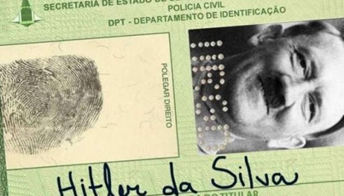 No Brasil há 188 pessoas registras com o nome de Hitler