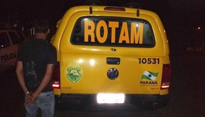 Laranjeiras - ROTAM prende homem com mandado de prisão expedido pela comarca de Dois Vizinhos