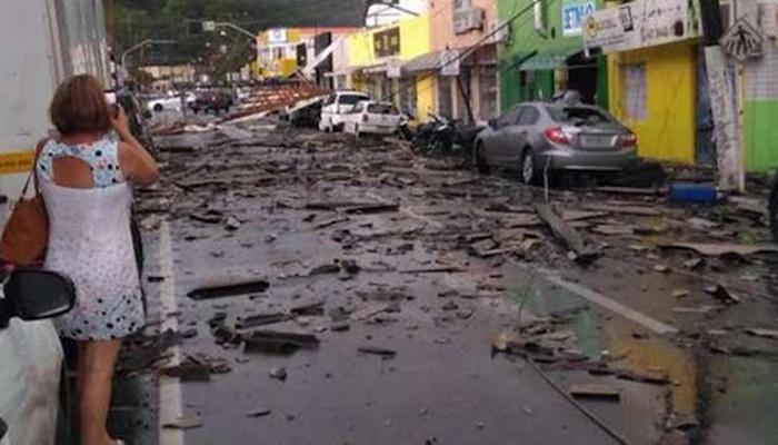 Temporal deixa estragos em cidades de Santa Catarina