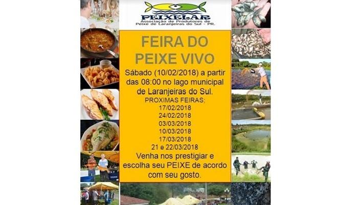 Laranjeiras - Vem ai novas edições da feira do peixe vivo no Lago