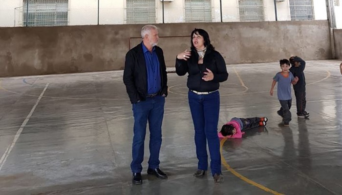 Guaraniaçu - Escola Municipal Joaquim Modesto da Rosa continua com obras de reforma e adequação