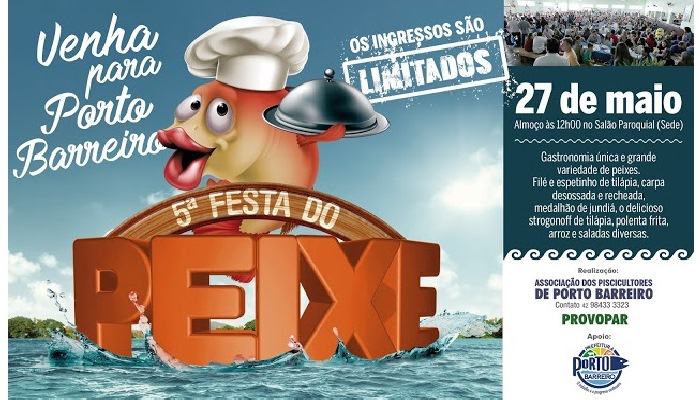 Porto barreiro - Neste domingo, acontece a 5º Festa do Peixe