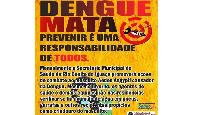 Rio Bonito - Grande ação de Combate à Dengue será dia 9 de junho
