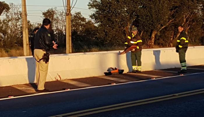 Laranjeiras - Laranjeirense morre atropelado por carreta na BR-277