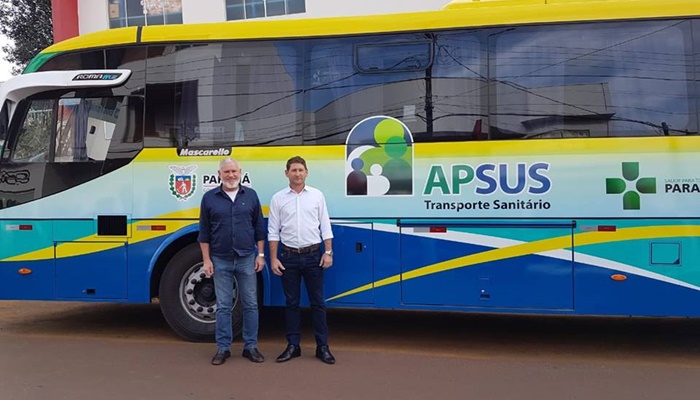 Guaraniaçu - Município recebeu o novo ônibus para transportar pacientes para consultas e tratamento de saúde em Cascavel