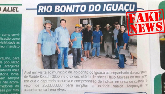 Rio Bonito - Aliel Machado distribui jornal com informação falsa sobre investimento em Unidade de Saúde