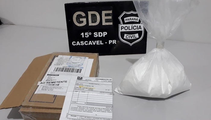 Polícia Civil de Cascavel apreende um quilo de Cocaína