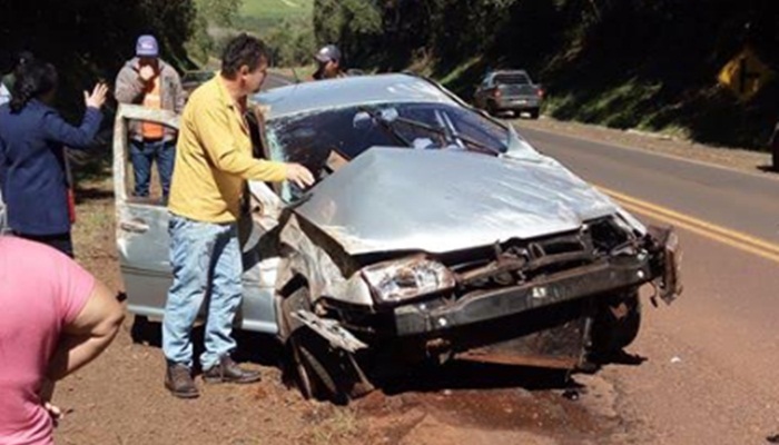 Rio Bonito - Proprietário da radio Lider Sul FM sofre grave acidente na BR 158