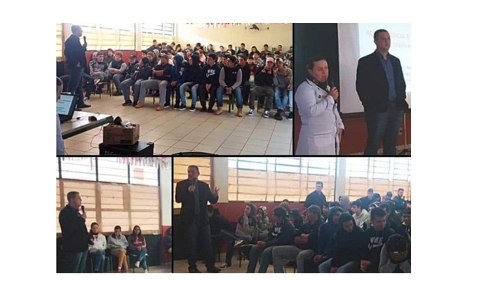 Campo Bonito - Equipe E.S.F realiza palestras na rede estadual de ensino