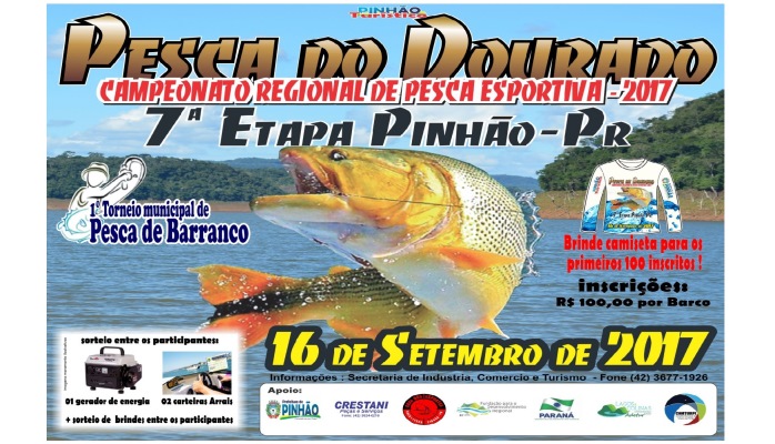 Pinhão - Cidade realizará Estadual de Pesca Esportiva e Campeonato Municipal de Pesca de Barranco