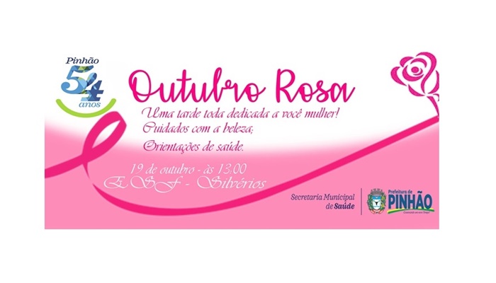 Pinhão - ESF Silverios promove eventos de conscientização durante a campanha Outubro Rosa